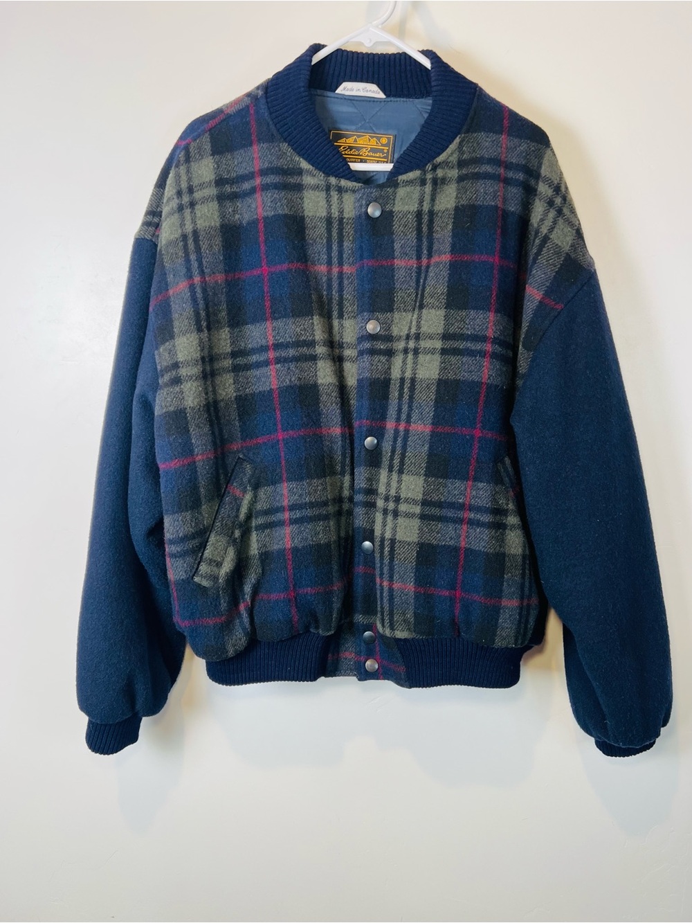 Vintage 90’s Eddie Bauer Wool Bomber Jacket XL